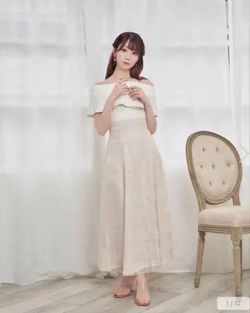 로즈뮤즈 오프 숄더 도킹 원피스