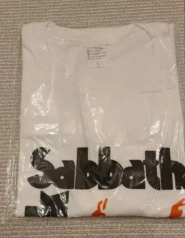 블랙 사바스 Black Sabbath 티셔츠 L 사이즈 화이트