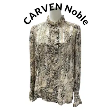 일본제 CARVEN Noble 긴팔 블라우스 프릴 금실