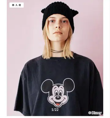 미사용 새상품 wcj 디즈니 / OVER DYE SS TEE (미키)