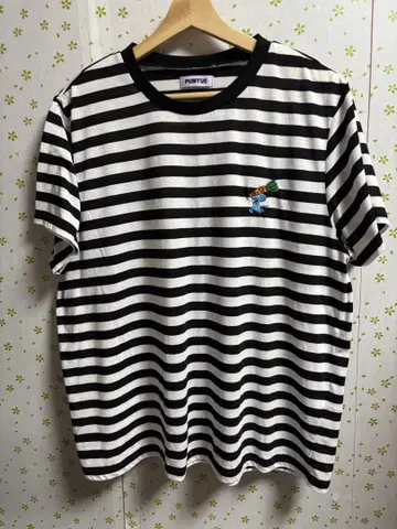 USED 푸뉴즈 사이즈 4 보더 반팔 티셔츠 마우스 당근