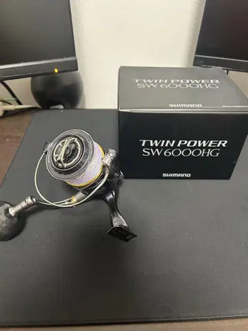 SHIMANO TWIN POWER SW6000HG 낚시릴 박스 포함