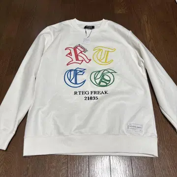 RTEG 아담스 저글러 택 포함 새상품 맨투맨 2종 세트 화이트