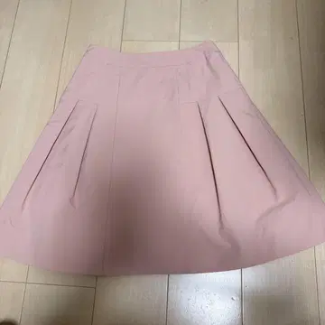 MISS J 플레어 스커트 핑크 무릎 기장