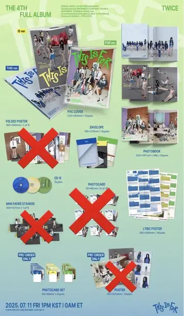 TWICE 개봉 3 형태 앨범 cd this is for