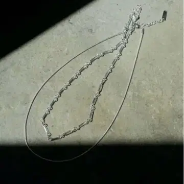 AGAWD 실버 체인 목걸이 아가우드 더블 체인 목걸이