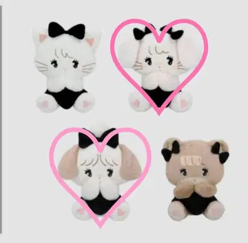 mikko characters BLACK RIBBON 봉제 인형 2종