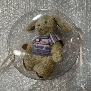 핑크 하우스 토끼 봉제 인형 배지