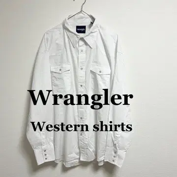 BIG SIZE Wrangler 웨스턴 셔츠 2XL 화이트