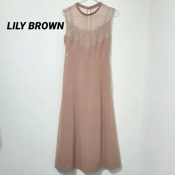 Lily Brown 레이스 절개 드레스 롱 원피스 포멀 M