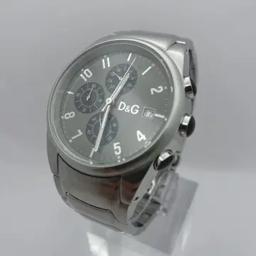 컨디션 최상 돌체앤가바나 SANDPIPER 크로노그래프 SS 벨트