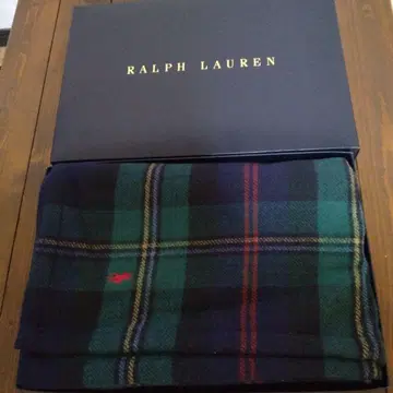 Ralph Lauren 타탄 체크 스톨 무릎 담요