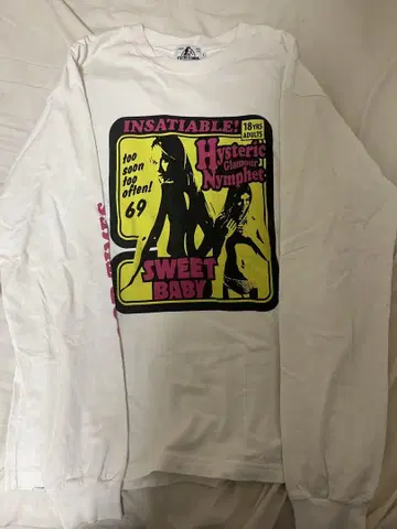 히스테릭 글래머 히스 걸 롱 T SWEET BABY