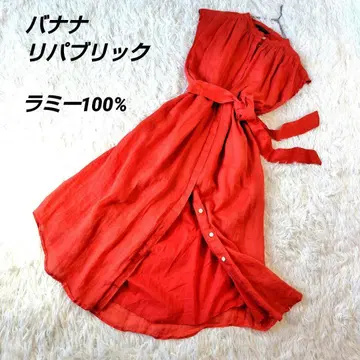 바나나 리퍼블릭 셔츠 원피스 프렌치 소매 허리 리본 라미 100%8