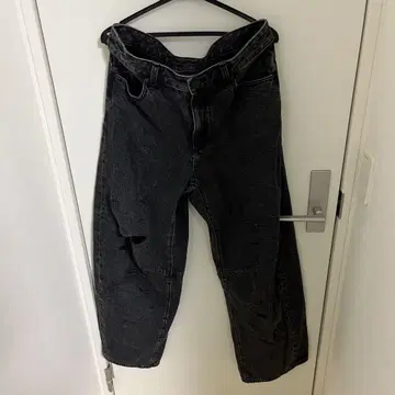 블랙 데님 와이드
