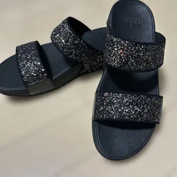 FitFlop 블랙 라메 스포츠 샌들 24cm US5