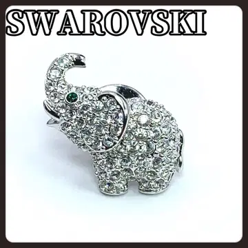 SWAROVSKI 스와로브스키 브로치 엘리펀트 코끼리 실버