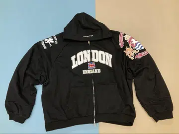 project gr LONDON ENGLAND 블랙 후드티