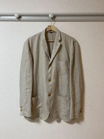 무인양품 린넨 테일러드 자켓 3 버튼 린넨 100% MUJI
