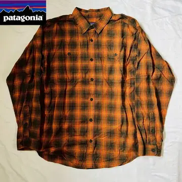 Patagonia 오가닉 코튼 옴브레 섀도우 체크 긴팔 셔츠