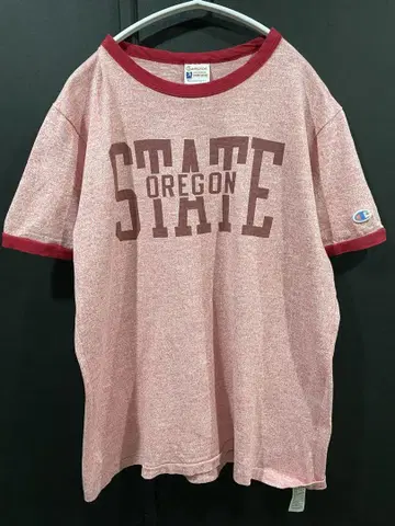챔피언 런택 티셔츠 OREGON STATE 빨간색 계열 M 사이즈