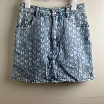 Darich 다리치 DR 패턴 데님 미니 스커트 아이스 블루 M