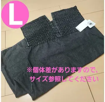 시마무라 데님 셔링 원피스 블랙 L
