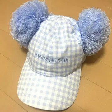 디즈니 미키 미니 팬 캡 깅엄 체크 나카요시 클럽