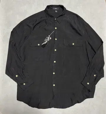 90s phiz 피즈 실크 100% 긴팔 셔츠 데드스탁 XL