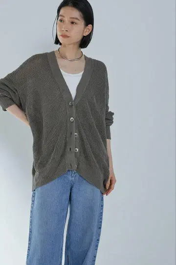 고랑 린넨 릴랙스 가디건