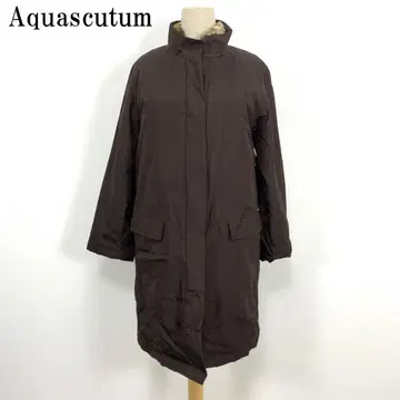 LA4888 아쿠아 스큐텀 실크 100% 롱 자켓 브라운 9