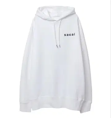 Hello sacai 사카이 로고 프린트 후드티