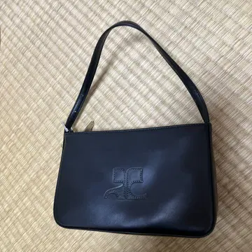 블랙 로고 핸드백