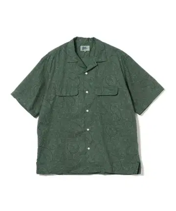 PILGRIM SURF + SUPPLY 그린 Sam 페이즐리 반팔 셔츠