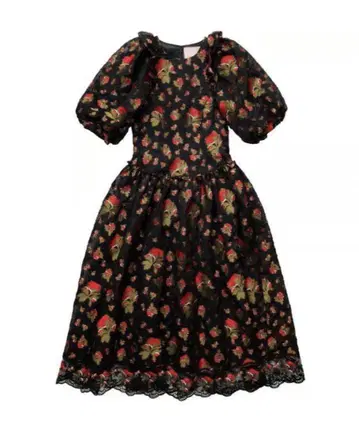 simone rocha H&M 실크 블렌드 자카드 원피스 34