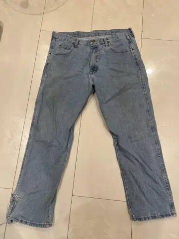 라이트 블루 데님 청바지 허리 90cm