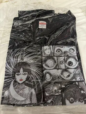 이토 준지 우즈마키 티셔츠 XL 블랙 타니 아자미 고토 오동나무 그림