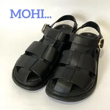 모히 MOHI 구르카 샌들 샌들 블랙 가죽 플랫 36