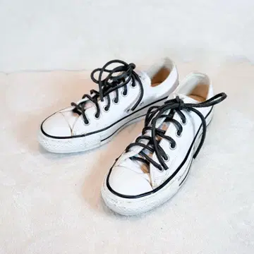 컨버스 컨버스 가죽 올스타 화이트 블랙 24cm