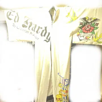 Ed Hardy 스타일 드래곤 디자인 기모노 남자용