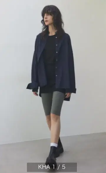 tereko 하프 레깅스 카키