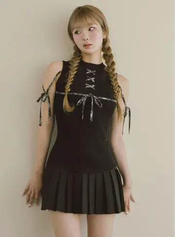 Darich 도킹 레이스업 미니 원피스