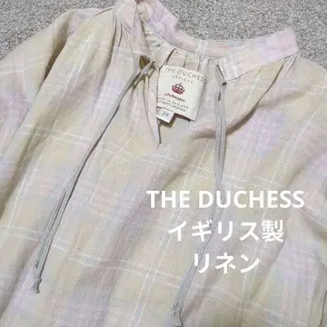 THE DUCHESS 영국제 린넨 셔츠 원피스 튜닉 체크