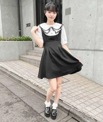 레이스 리본 카라 원피스 ROJITA