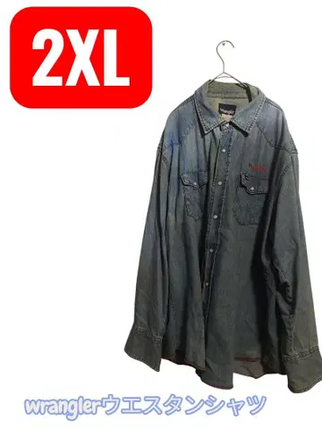 wrangler 랭글러 데님 셔츠 2XL 구제 의류