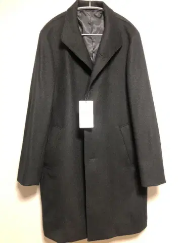 새상품 다케오 키쿠치 울 x 캐시미어 스탠드 카라 코트 블랙 L