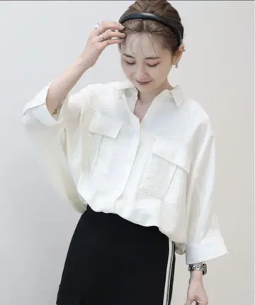 [WEB 한정판] 접촉 냉감 더블 포켓 셔츠 튜닉