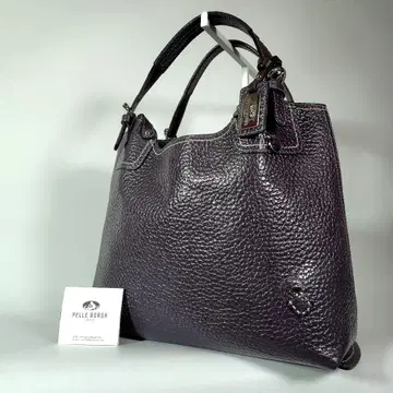 PELLE BORSA 토트백 로고 참 스티치 A4 가죽 새상품급