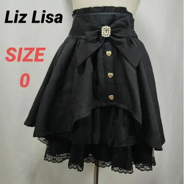 Liz Lisa 리즈리사 티어드 레이스 스커트 리본 블랙