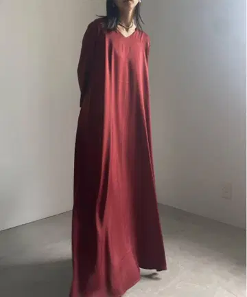 2WAY CURTAIN VOLUME DRESS 보르도 S 사이즈